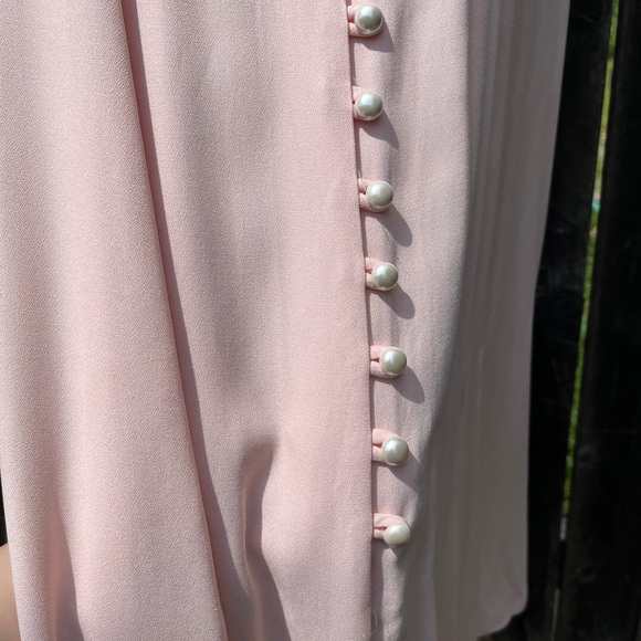 Vintage Dawn Joy Pink‎ Lace Collar Button-Down Dress - Picture 14 of 15